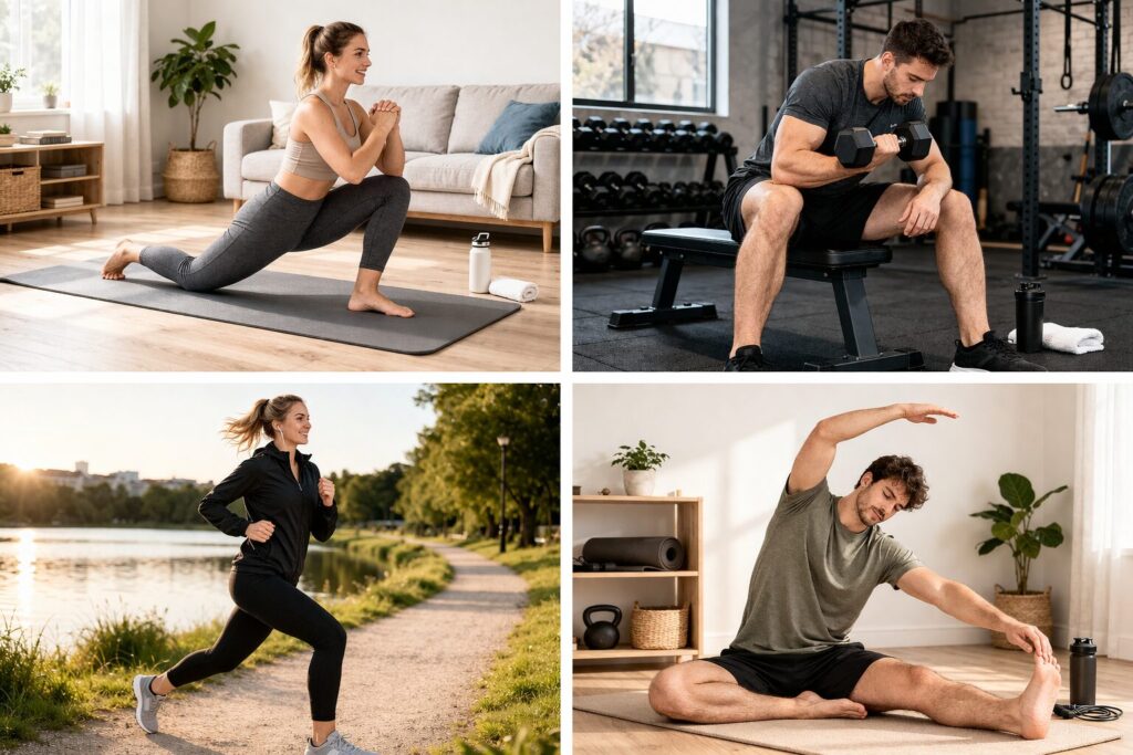 träning hemma för nybörjare