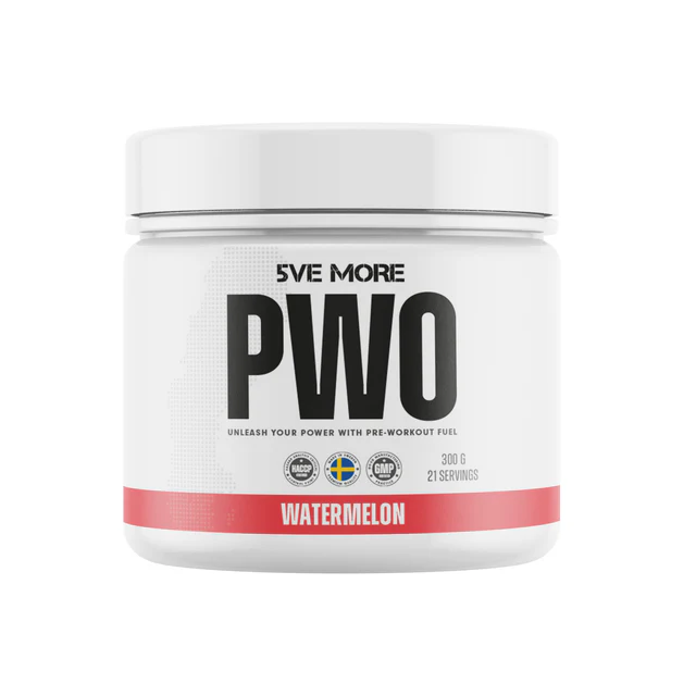 PWO Watermelon 5 VE MORE – fruktig pre-workout för energi och pump 2025