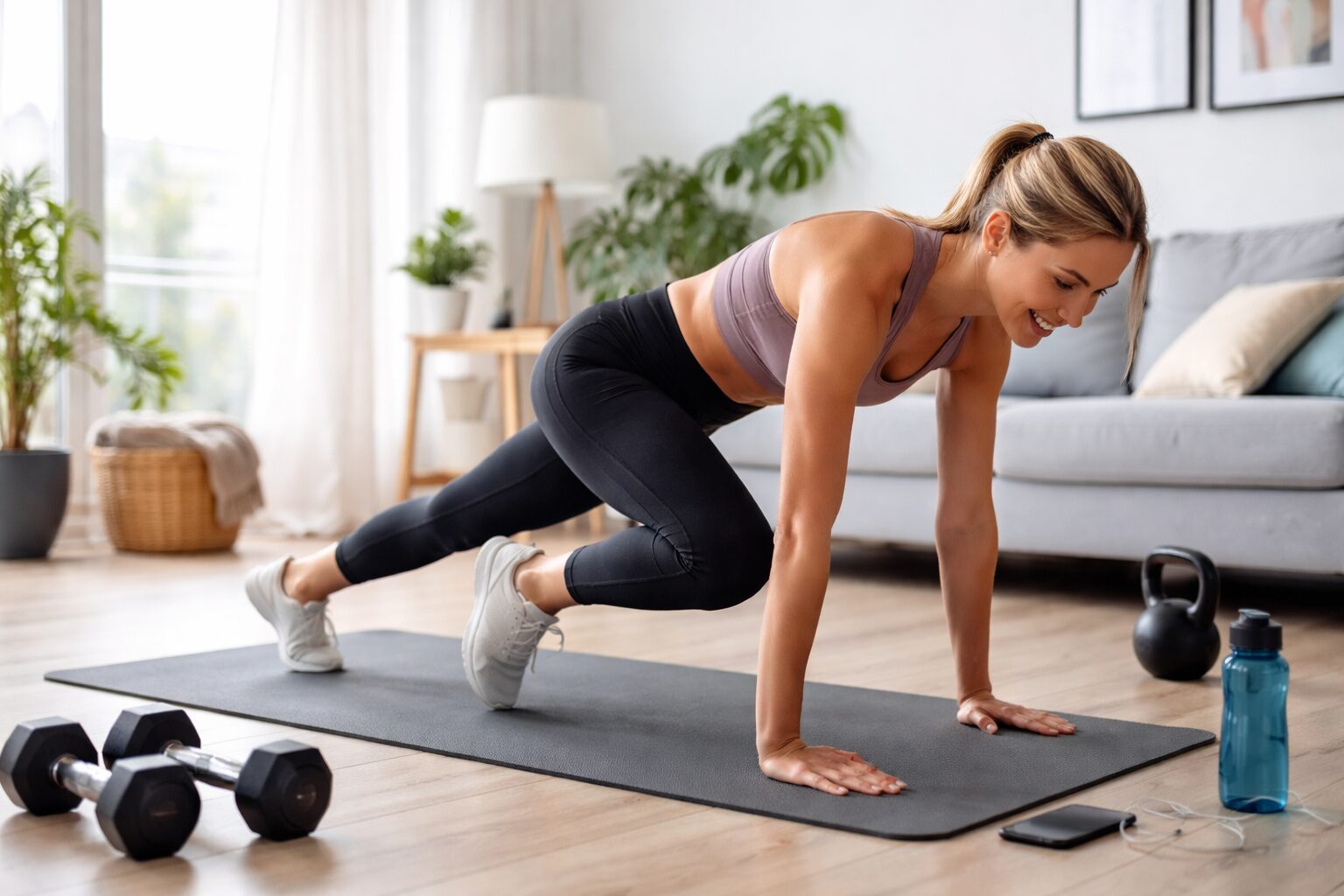 10 min träning hemma – effektiv fettförbränning för stressade vuxna